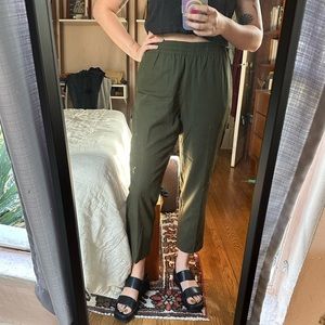 Everlane GoWeave Easy Pant in olive